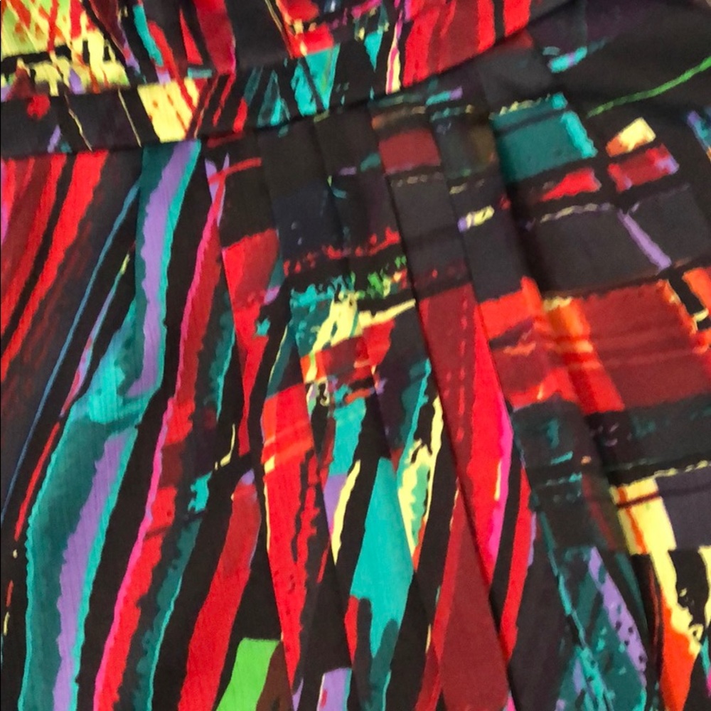 Ellen Tracy Pleated Print Dress ๐ - Picture 3 of 6
